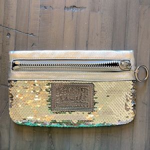 Coach Poppy Silver Sequin Wrislet